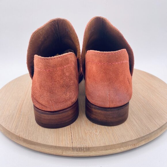 Frye Rowen Boots Womens 8.5 Peach Suede Pull On Ankle Western - Picture 7 of 12